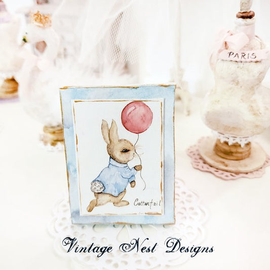 Nursery Cottontail Rabbit No.1:1 Dollhouse Miniature Handmade image 0