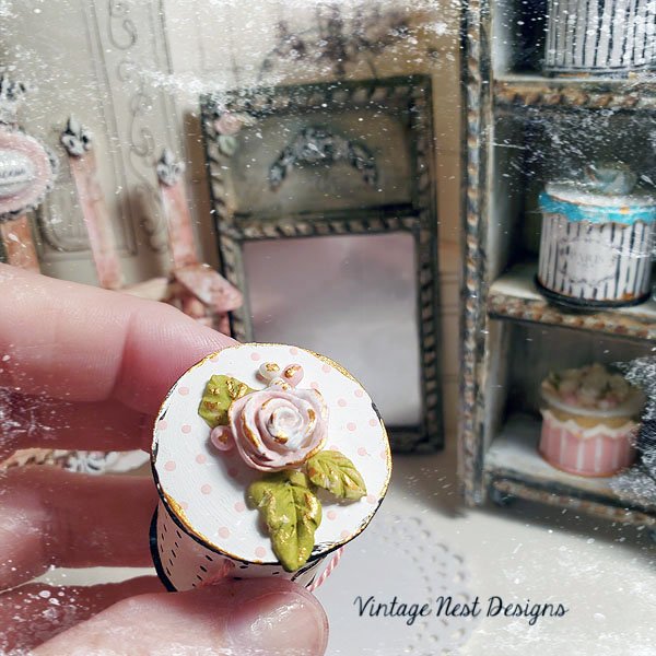 Hat Band Box No.62 Dollhouse Miniature Handmade image 2