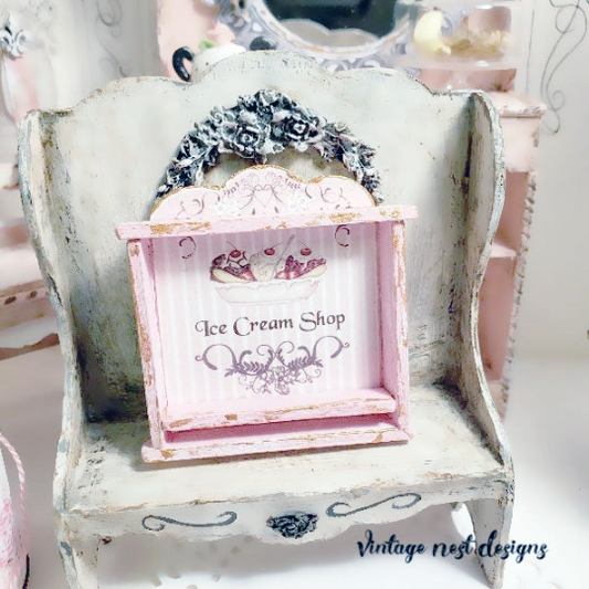 Shelf No.67 Ice Cream Shop Dollhouse Miniature Handmade image 0