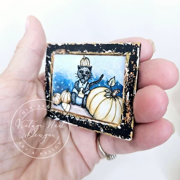 Candy Corn Kitty No.1:3 Dollhouse Miniature image 1