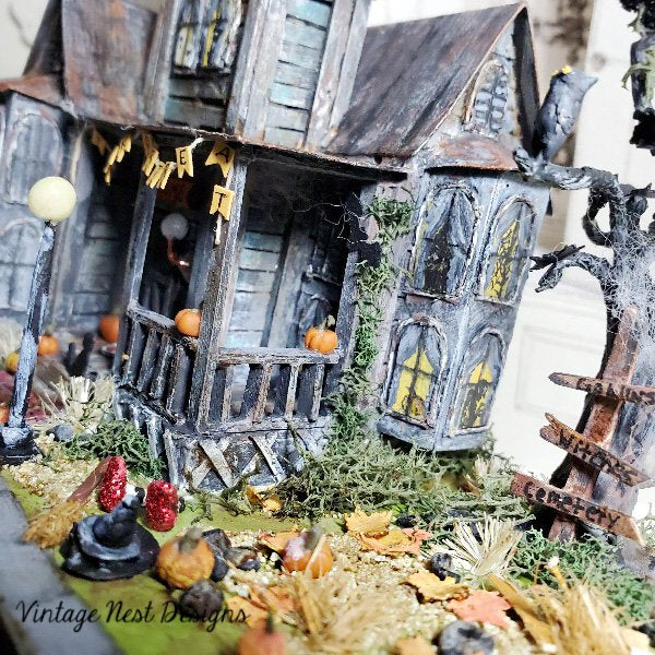 Haunted Halloween Dollhouse Mansion No.1 Handmade Miniature image 6