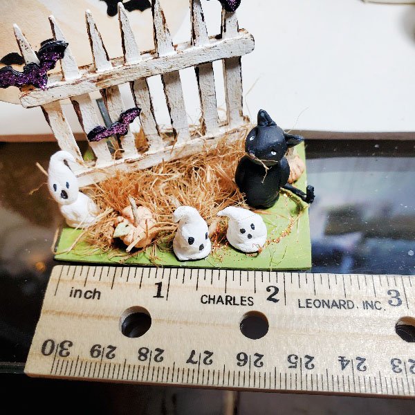 Halloween Scene No.1 Dollhouse Miniature Handmade image 2