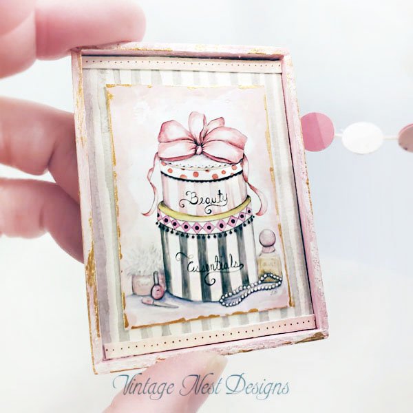 Beauty Essentials No.1:4 Dollhouse Miniature Handmade Wooden Framed Art image 3