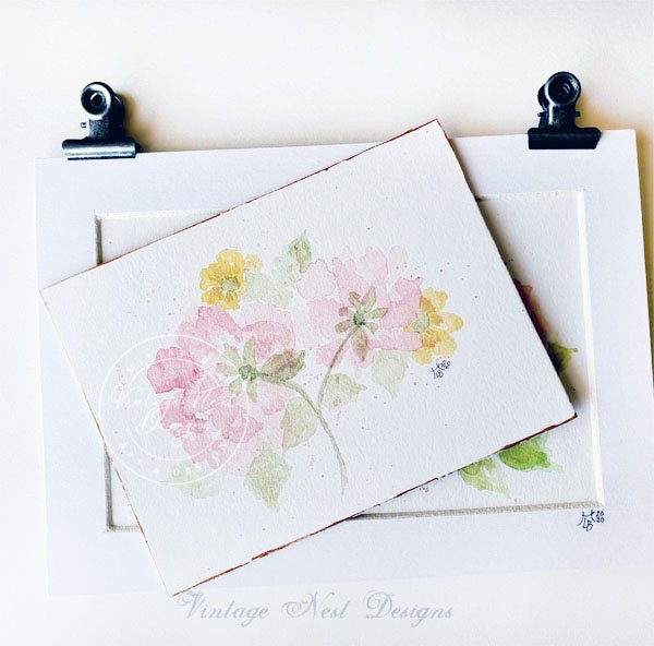 Flourishes No.17 Original Watercolor Painting image 0