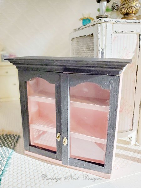 Barbie Themed Wooden Cabinet No.1 Dollhouse Miniature Handmade image 3