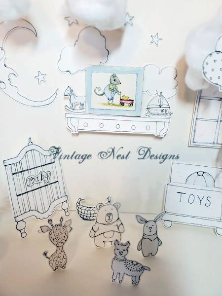 Nursery Mouse No.1:2 Dollhouse Miniature Handmade image 3