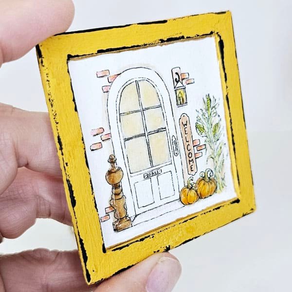 Dollhouse Miniature Fall Pumpkin Scene No.1:1 Handmade image 1