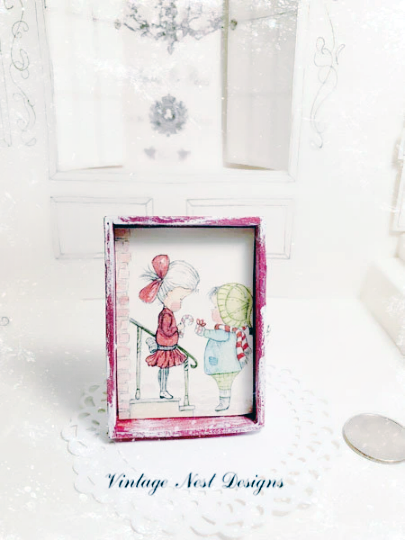 Love to You Christmas Children No.1:3 Dollhouse Miniature Handmade image 0