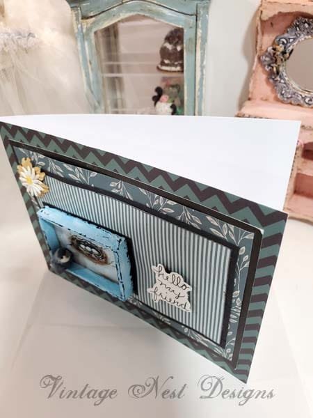 Bird Nest No.26 Greeting Blank Inside Handmade One of a Kind image 3
