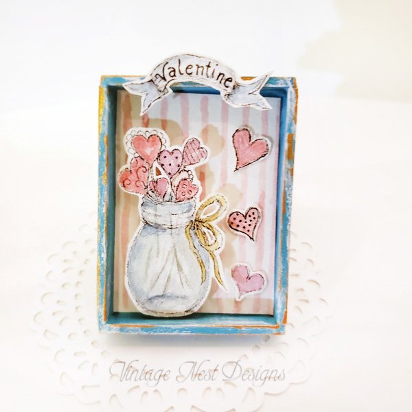 Valentine Heart No.4 Dollhouse Miniature Handmade image 0