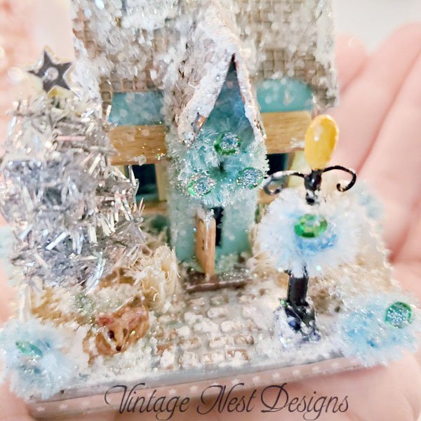 Putz Glitter Holiday House No.30 Handmade Miniature image 6