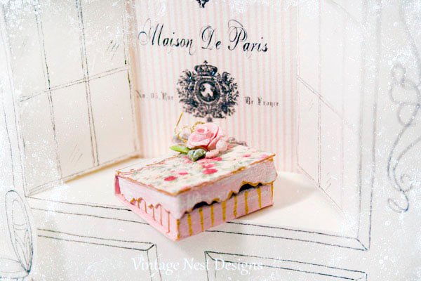 Box No.36 Dollhouse Miniature Handmade image 1