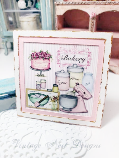 Bakery Pink Mixer No.1:4 Dollhouse Miniature Handmade image 0