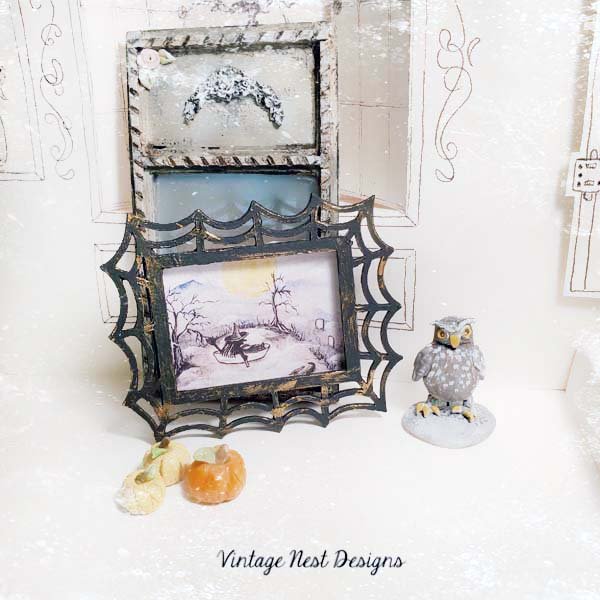 The Witch in the Boat No.1:1 Dollhouse Miniature Handmade image 0