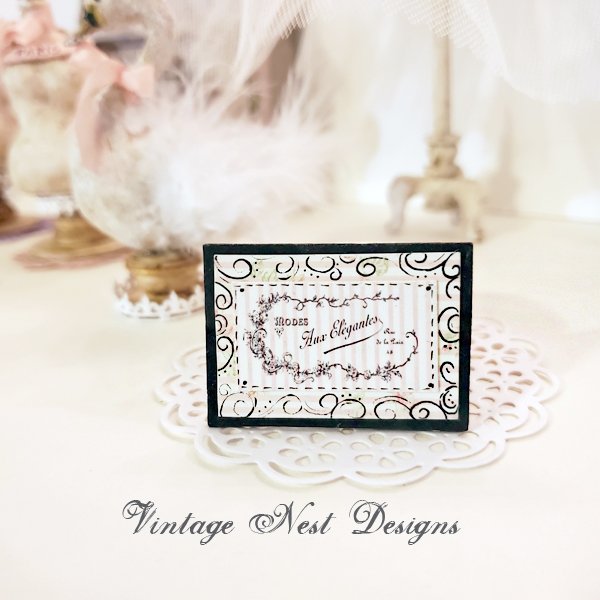 Sign No.20 Dollhouse Miniature Handmade Art image 5