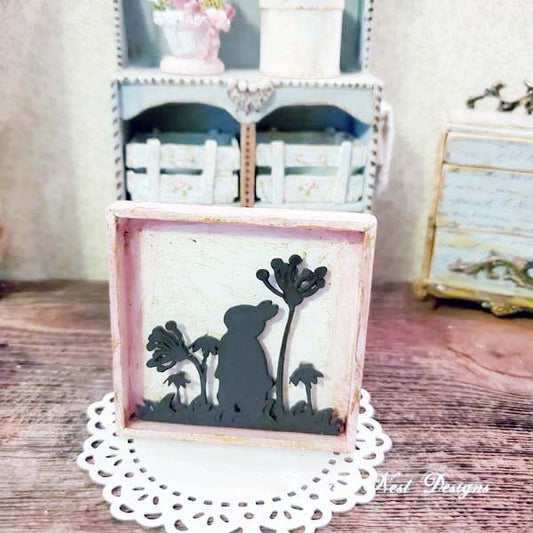 Easter Silhouette No.9 Dollhouse Miniature Handmade image 0