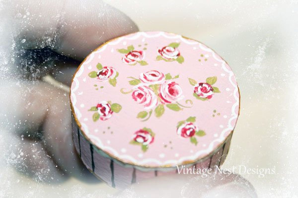 Hat Box No.34 Dollhouse Miniature Handmade image 3