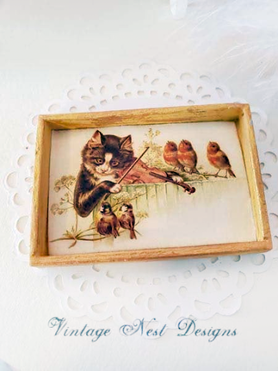 The Cat & The Fiddle No.1:1 Dollhouse Miniature Handmade image 4