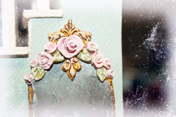 Old Vintage Mirror No.1 Dollhouse Miniature Handmade image 5