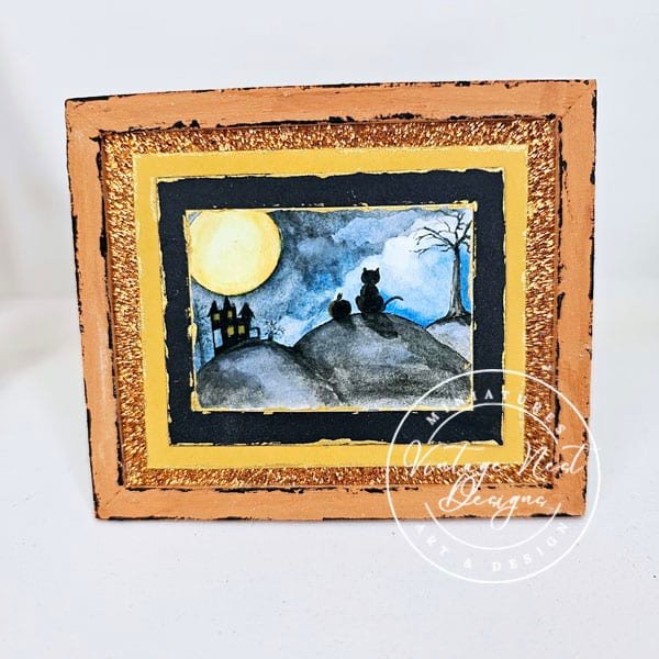 Cat & the Moon No.1:4 Dollhouse Miniature Handmade image 0
