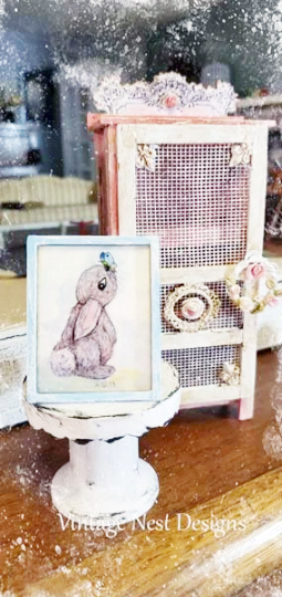 Bunny Butterfly No.1:1 Handmade Dollhouse Miniature image 0