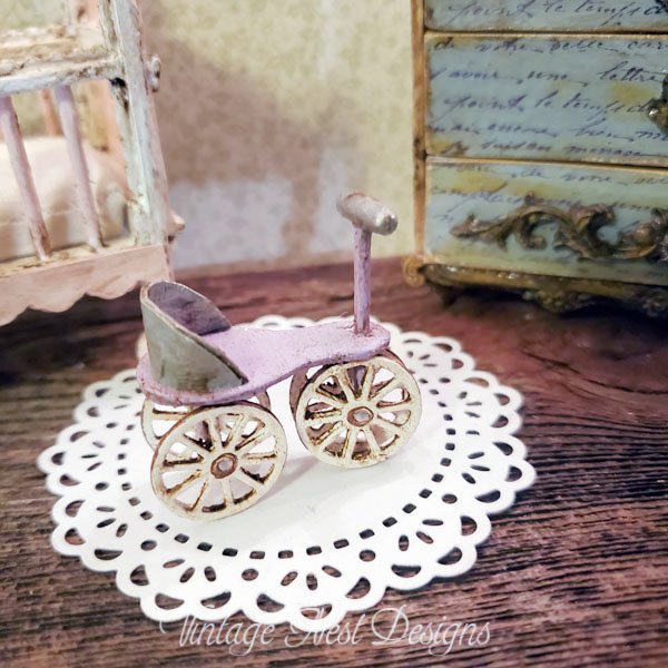 Scooter No.2 Wooden Toy Dollhouse Miniature Handmade image 0
