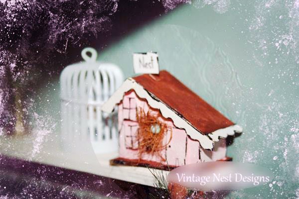 Bird Nest House No.2 Dollhouse Miniature Handmade image 5