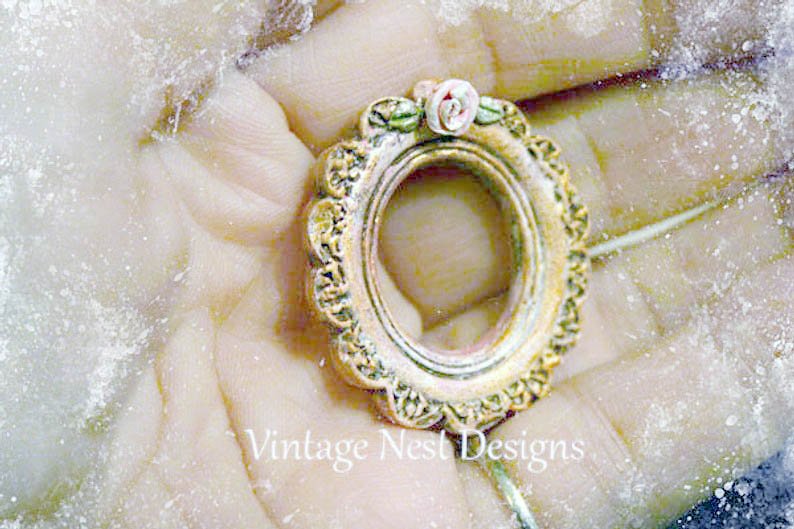 Frame No.1 Dollhouse Miniature Porcelain Handmade image 1