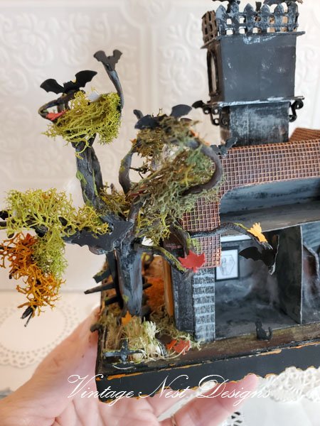 Haunted Halloween Mansion No.2 Dollhouse Miniature Handmade image 8