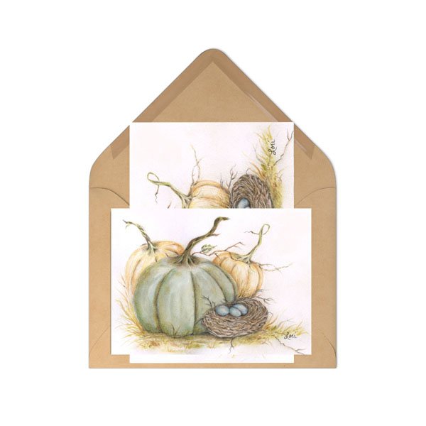 Pumpkin Patch No.4 Digital Prints Watercolor Painting image 3