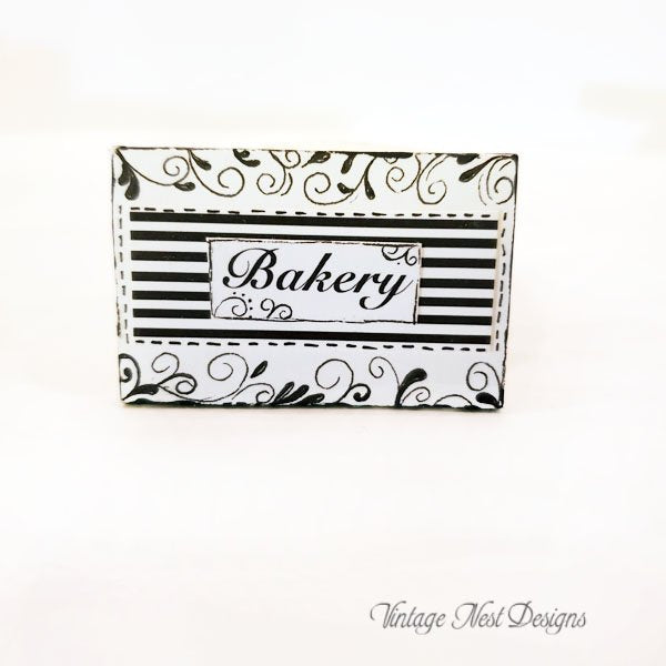 Bakery Sign No.4 Dollhouse Miniature Handmade image 0