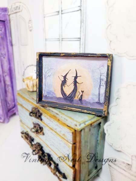 Dancing Witches No.1:2 Dollhouse Miniature Handmade image 6
