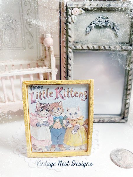 Three Little Kittens No.1:1 Dollhouse Miniature Handmade image 4