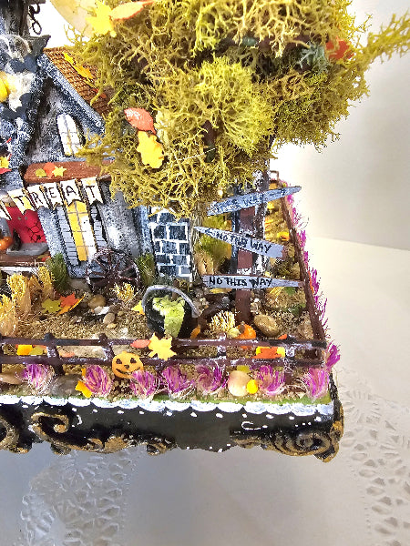 Miniature Haunted Halloween Dollhouse Mansion No.3 Handmade One of a Kind Collectible Artist Made