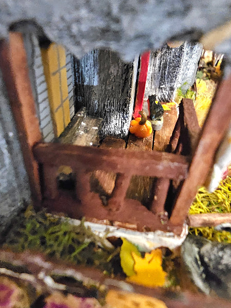 Miniature Haunted Halloween Dollhouse Mansion No.3 Handmade One of a Kind Collectible Artist Made