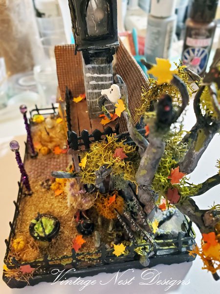 Haunted Halloween Mansion No.2 Dollhouse Miniature Handmade image 12