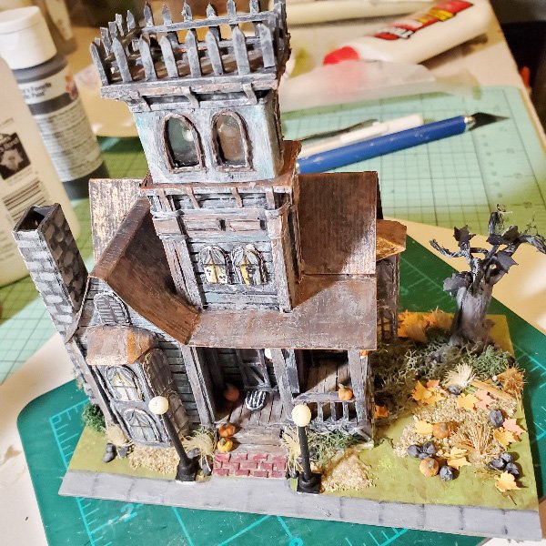 Haunted Halloween Dollhouse Mansion No.1 Handmade Miniature image 23