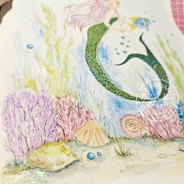 Mermaid No.4 Fine Art Original Watercolor Painting image 8