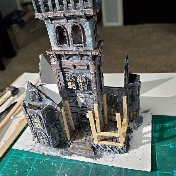 Haunted Halloween Dollhouse Mansion No.1 Handmade Miniature image 21