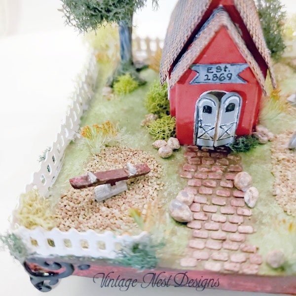 Putz School Holiday House No.1 Handmade Miniature image 2