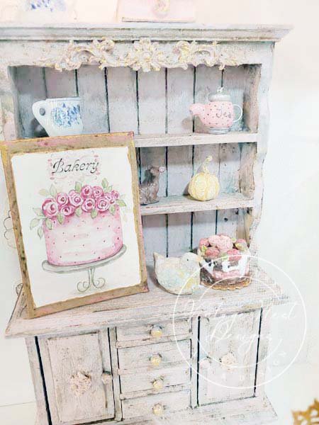 Cake No.7:9 Dollhouse Miniature Handmade framed Art image 3