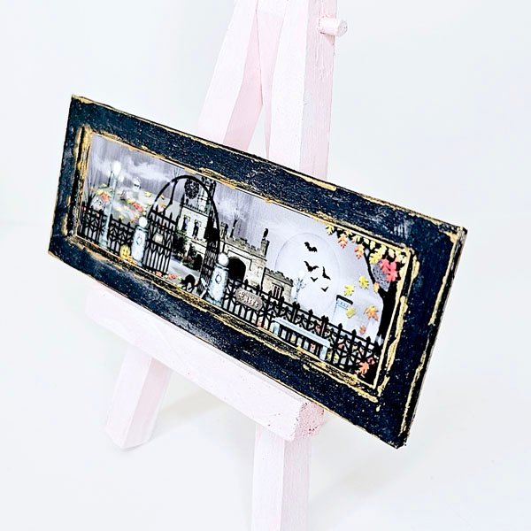 Spooky Nights No.1:1 Dollhouse Miniature Handmade Wooden Framed Miniature image 6