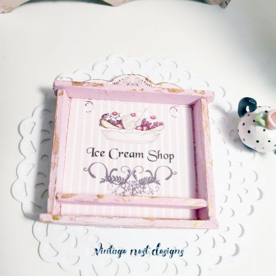 Shelf No.67 Ice Cream Shop Dollhouse Miniature Handmade image 2