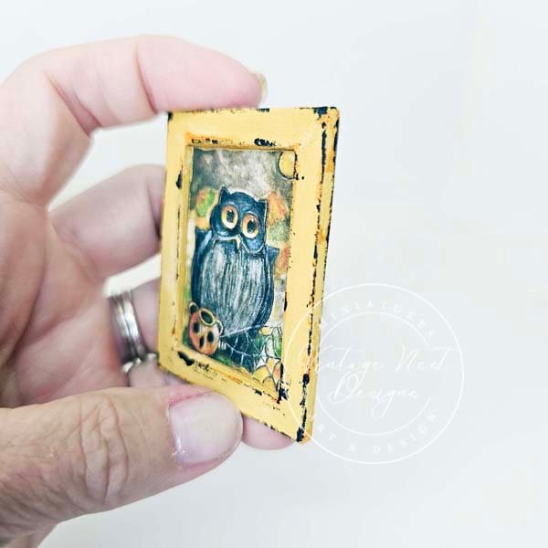 Halloween Owl No.4:4 Dollhouse Miniature Handmade image 1