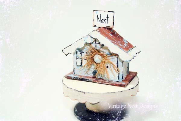 Bird Nest House No.9 Dollhouse Miniature Handmade image 0