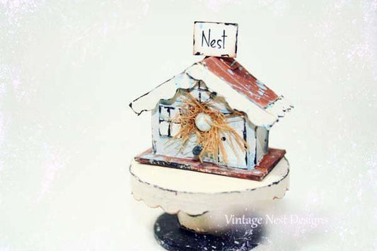 Bird Nest House No.9 Dollhouse Miniature Handmade image 0