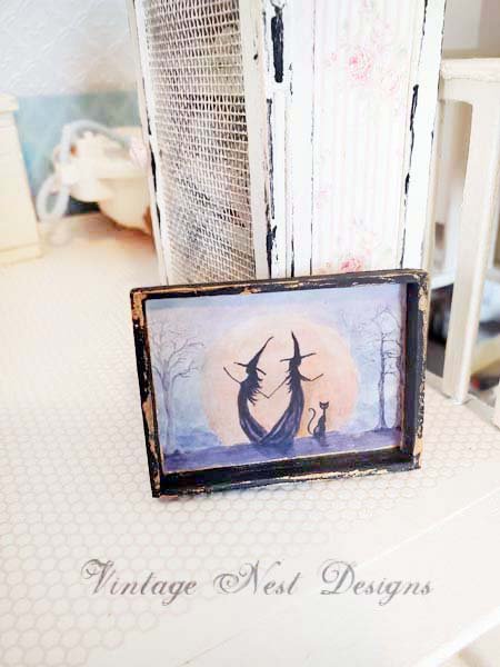 Dancing Witches No.1:2 Dollhouse Miniature Handmade image 1