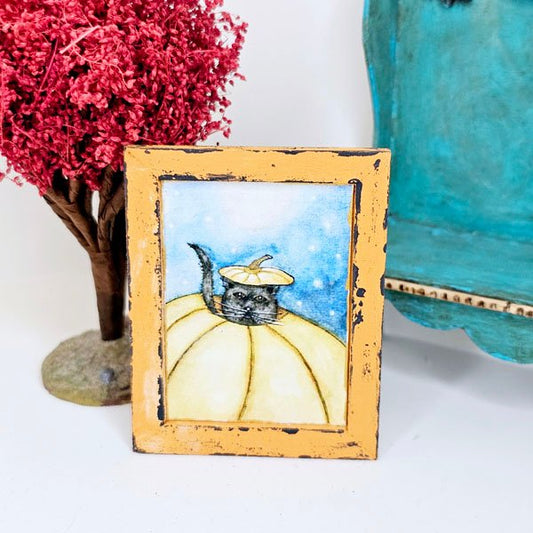 Pumpkins Kitty No.1:1 Dollouse Miniature image 0