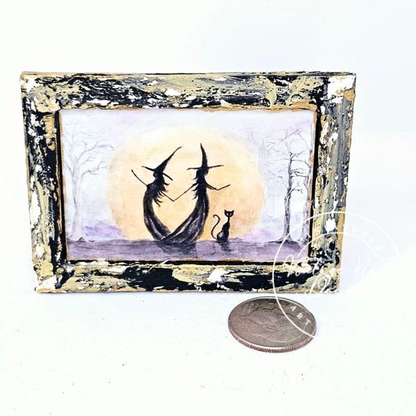 Dancing Witches No.1:3 Dollhouse Miniature Handmade image 0