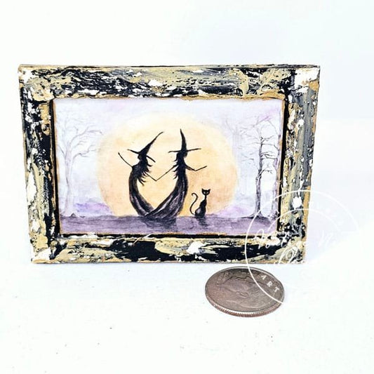 Dancing Witches No.1:3 Dollhouse Miniature Handmade image 0